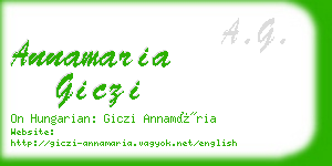 annamaria giczi business card